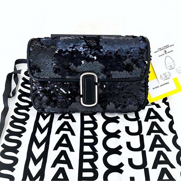 MARC JACOBS Black Sequin The Sequin J Bag - Picture 3 of 15
